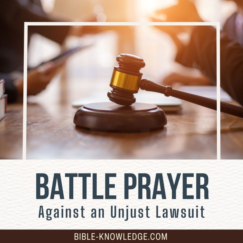 Battle Prayer Against Unjust Lawsuit