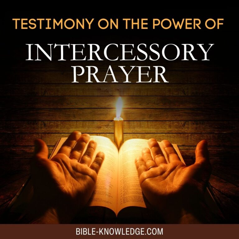 Testimony on the Power of intercessory Prayer